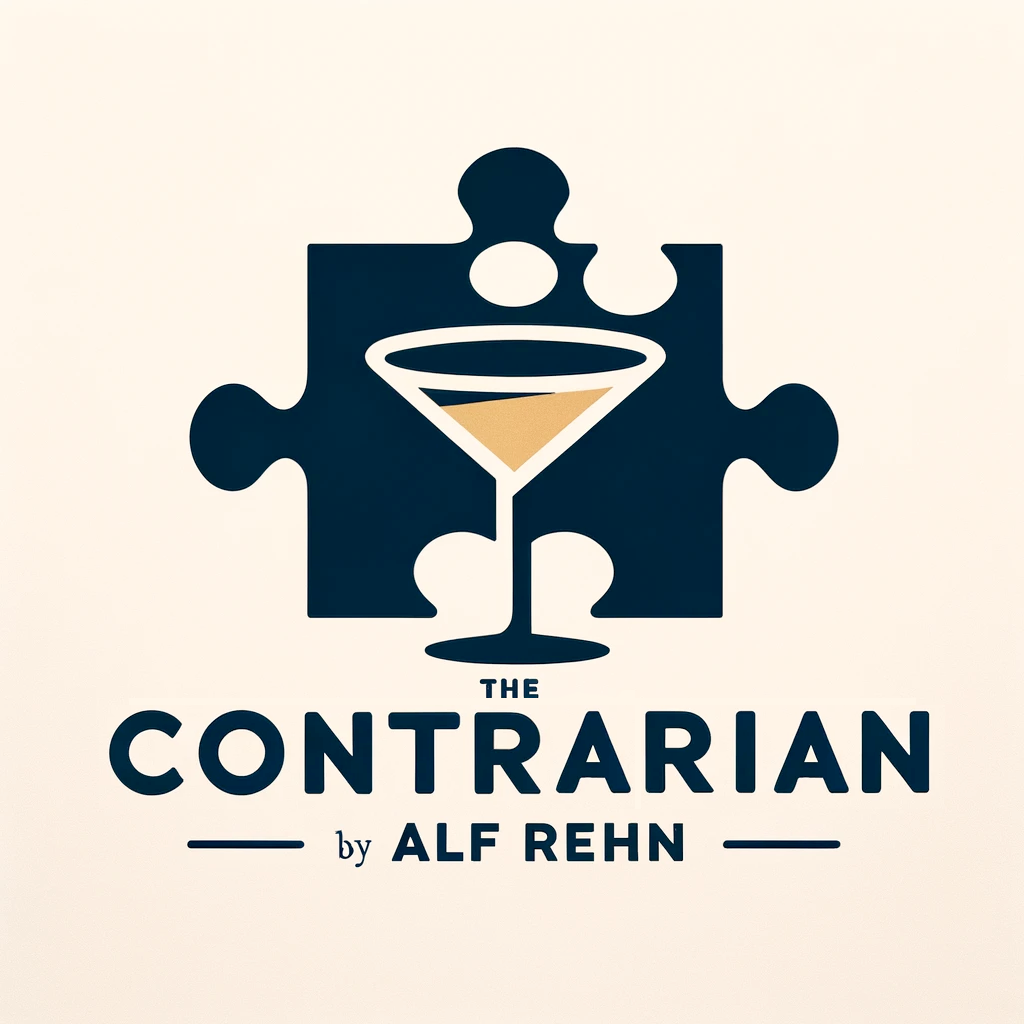 The Contrarian 🧩🍸 logo