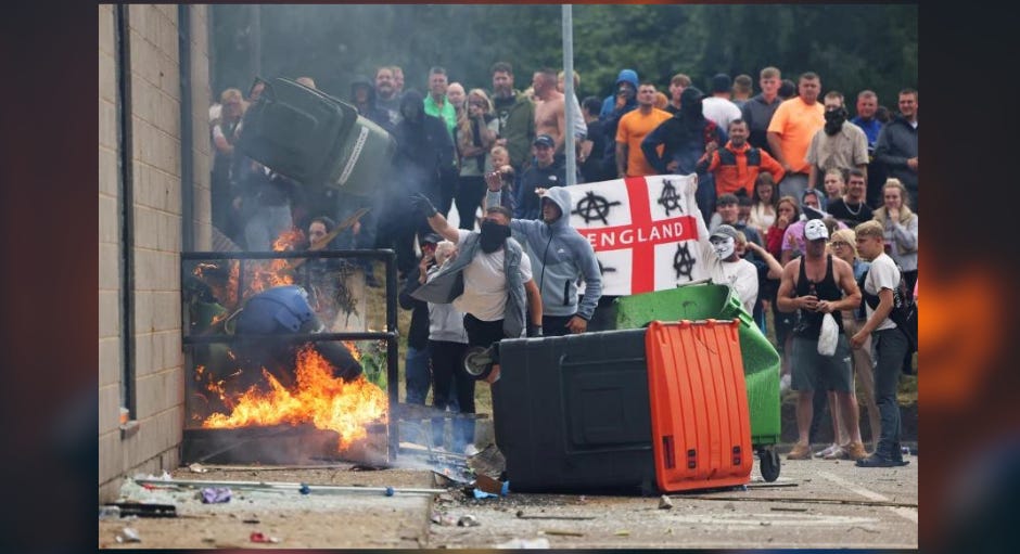 Riots in Great Britain spread to several towns and cities, up and down ...