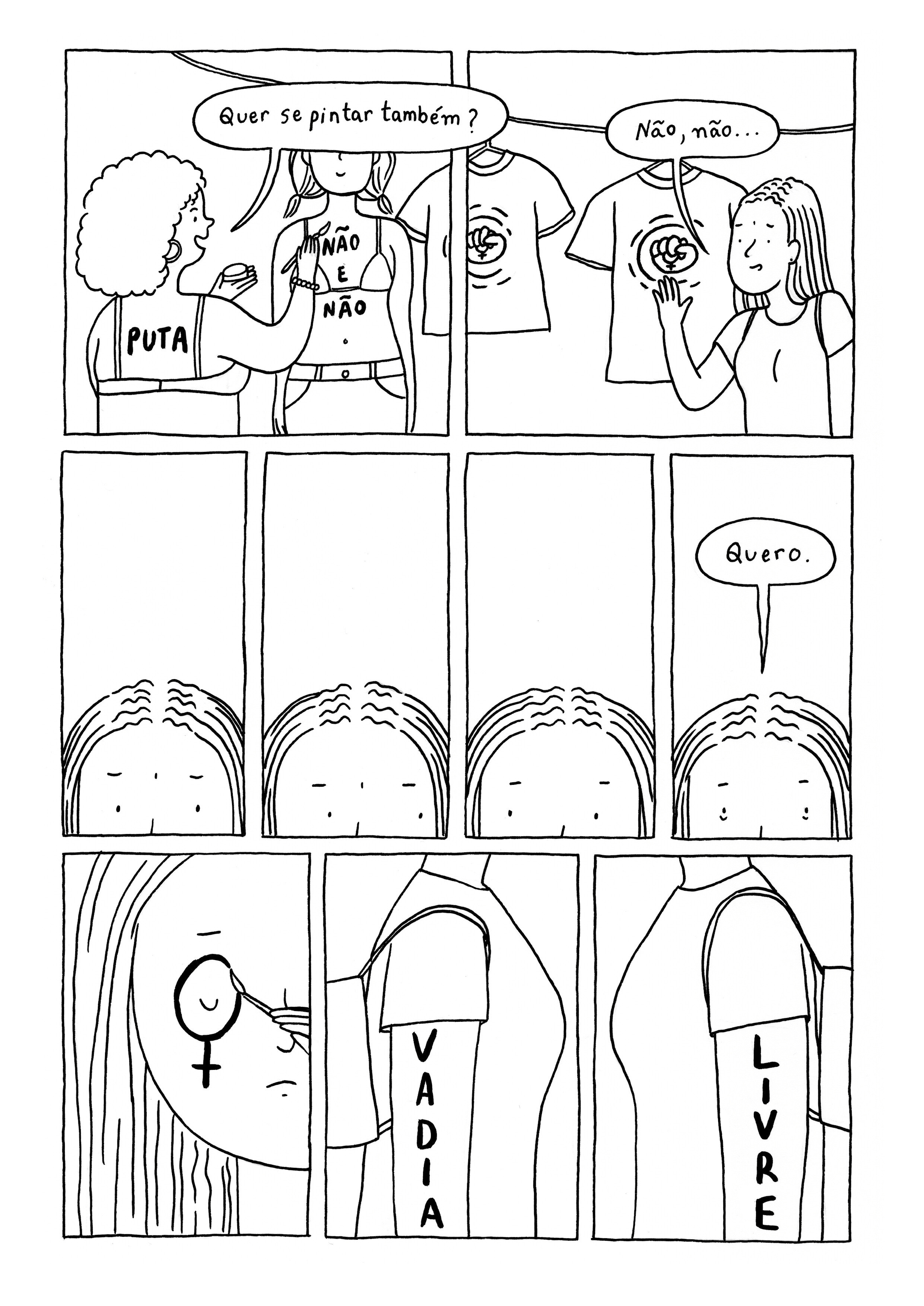 Hourly Comic Day! - by Janaína Esmeraldo - Cabelo-nuvem