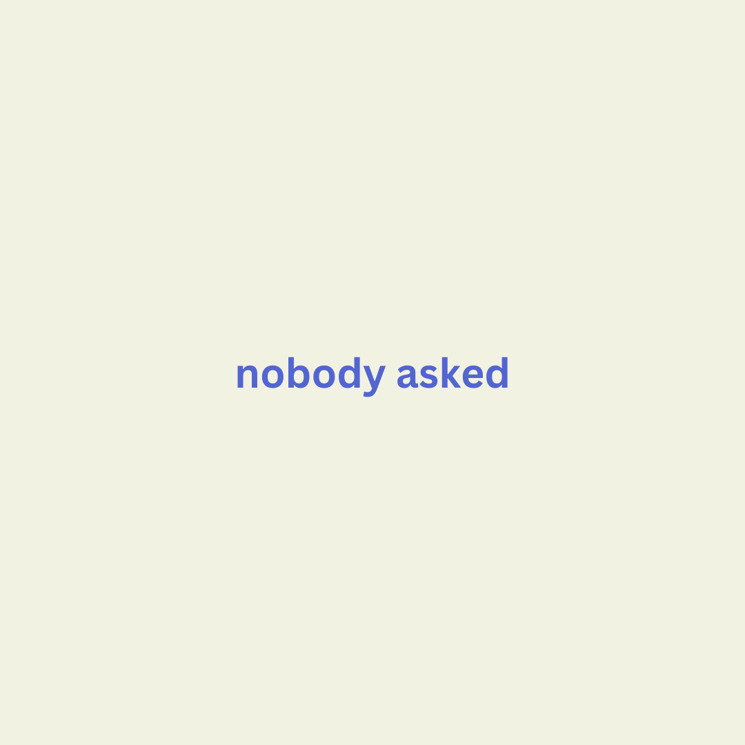 nobody asked by sasha mills