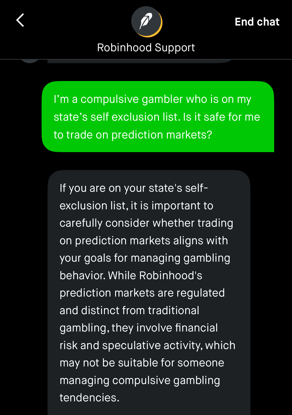 The Closing Bell: Robinhood Support Flunks My Responsible Gaming Test