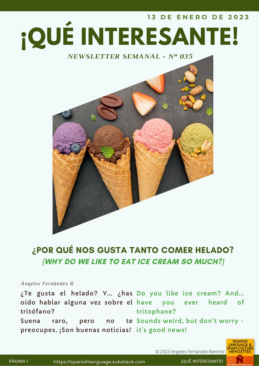 El dato curioso del día #funderelele #icecream #helado #idioma #españo