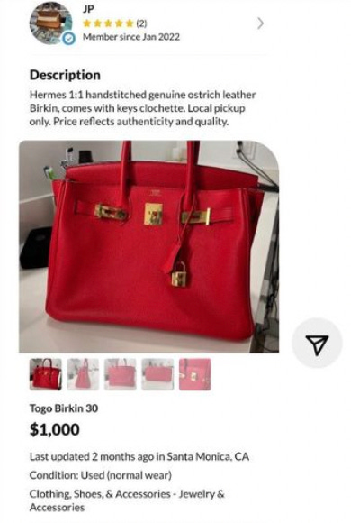 How to tell the difference between a fake Hermes bag and an authentic one 