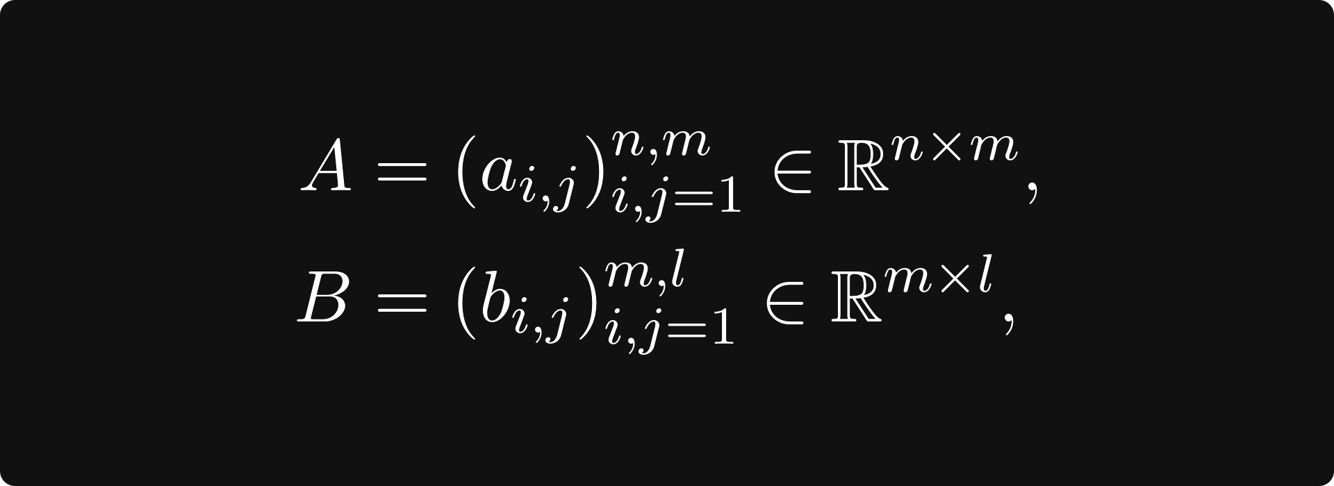 Matrix Definition