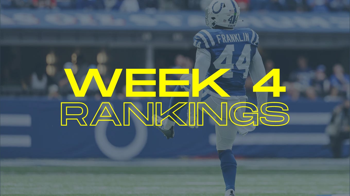 week 4 player rankings