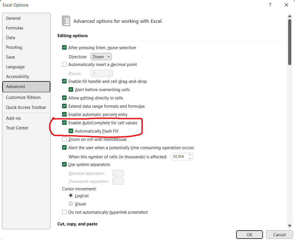 Entering decimal points automatically - Microsoft Excel undefined