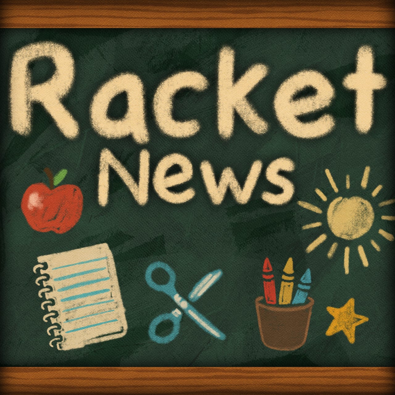 Racket Cartoons by Daniel Medina  logo