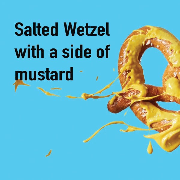 Salted Wetzel with a side of mustard logo