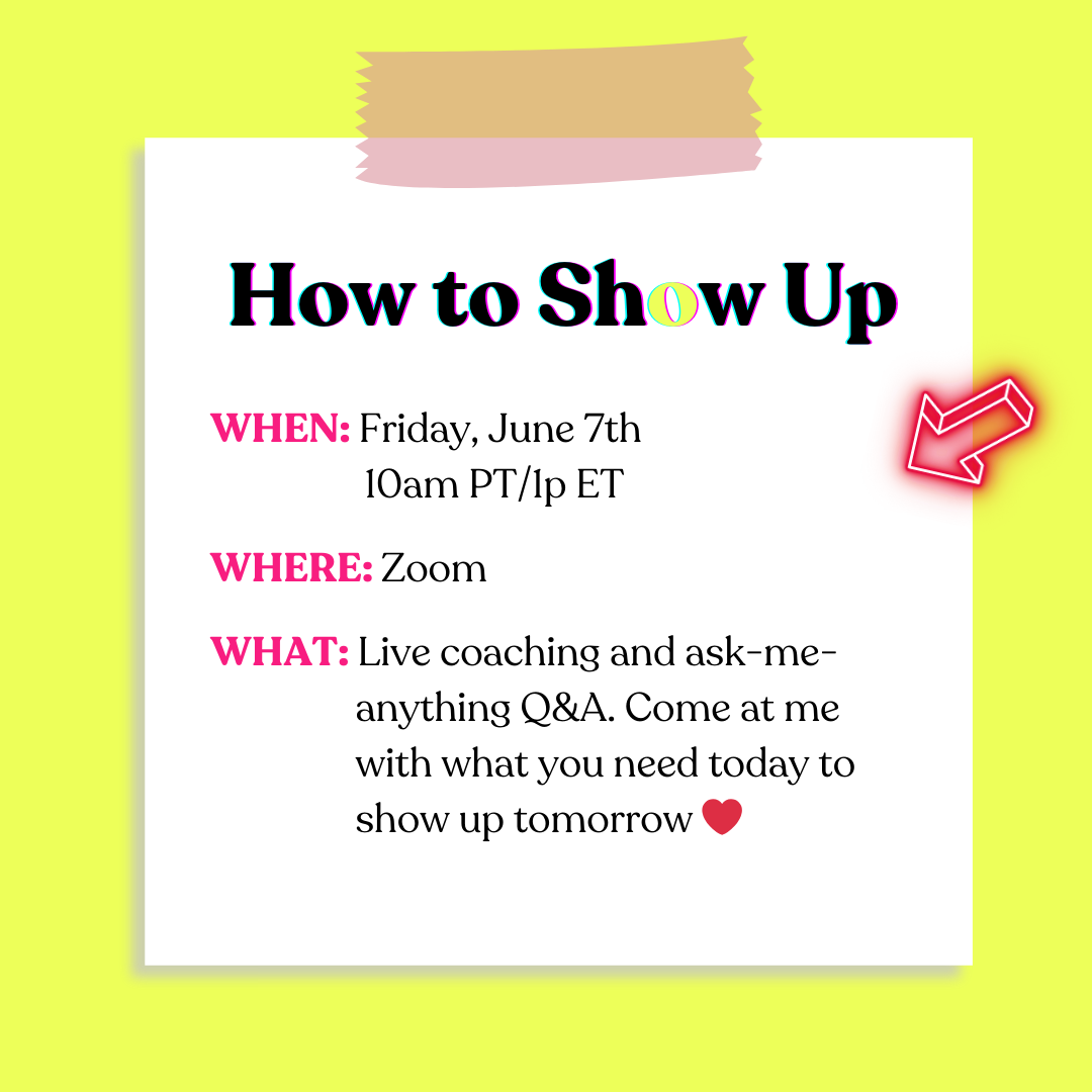 TODAY&rsquo;S Zoom Q&amp;A - HOW TO SHOW UP with Samara Bay