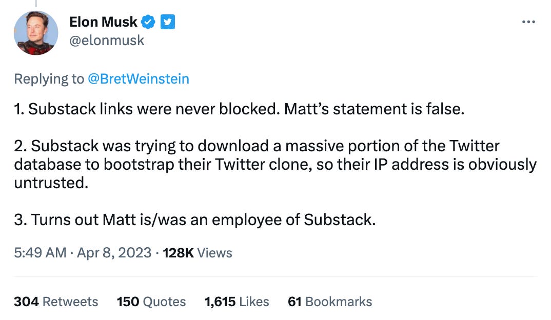 Twitter Users Can Retweet, Like Posts With Substack Links Again