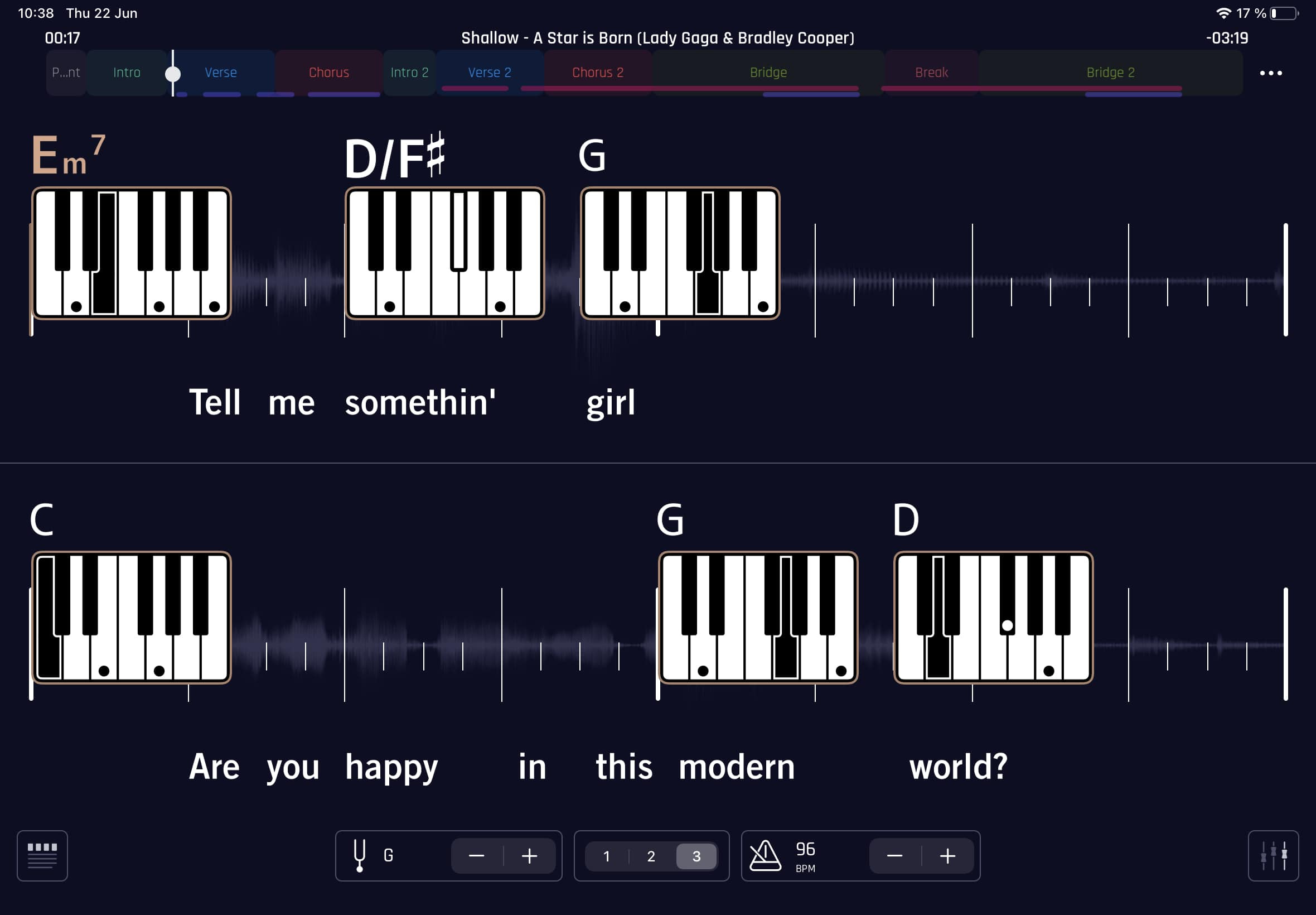 Patience sheet music for guitar (tablature, play-along) v3