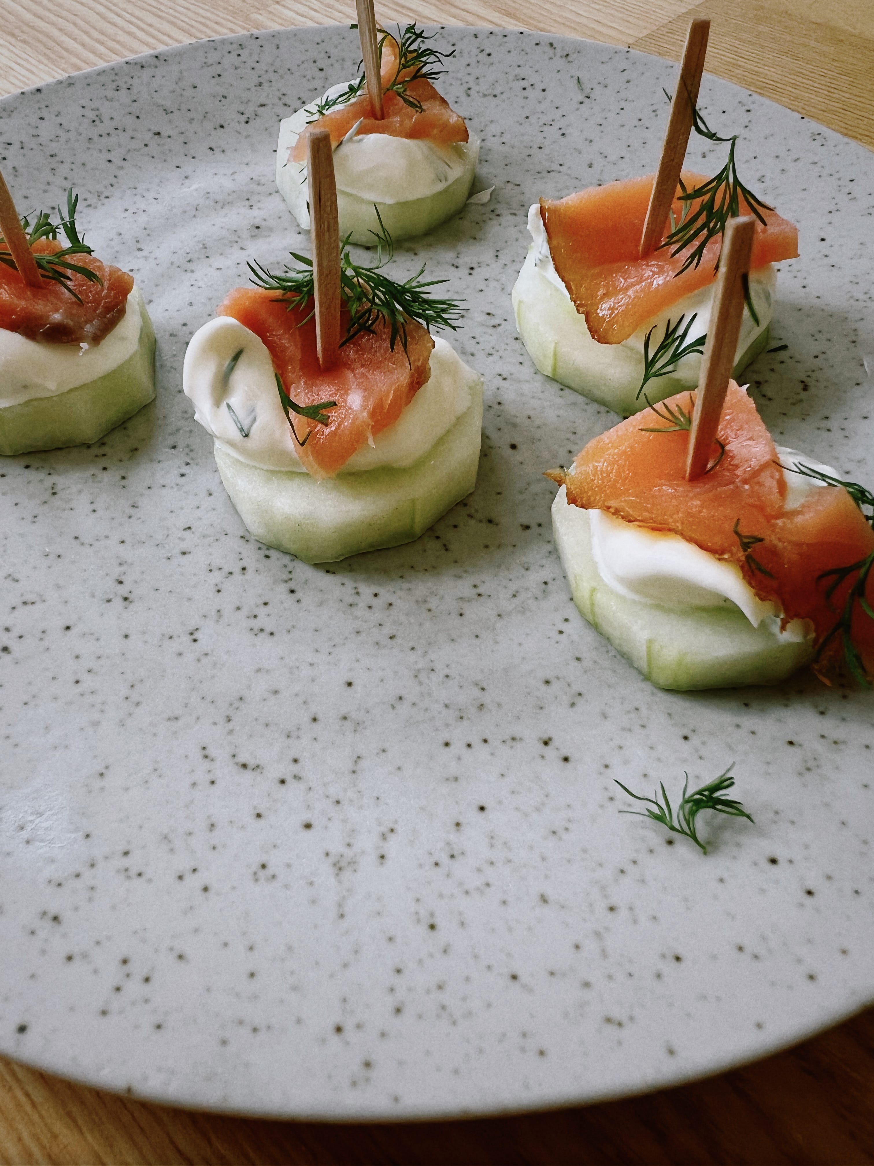 Smoked Salmon Cream Cheese Cucumber Bites - A Fork's Tale