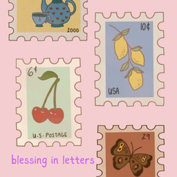 blessing in letters logo