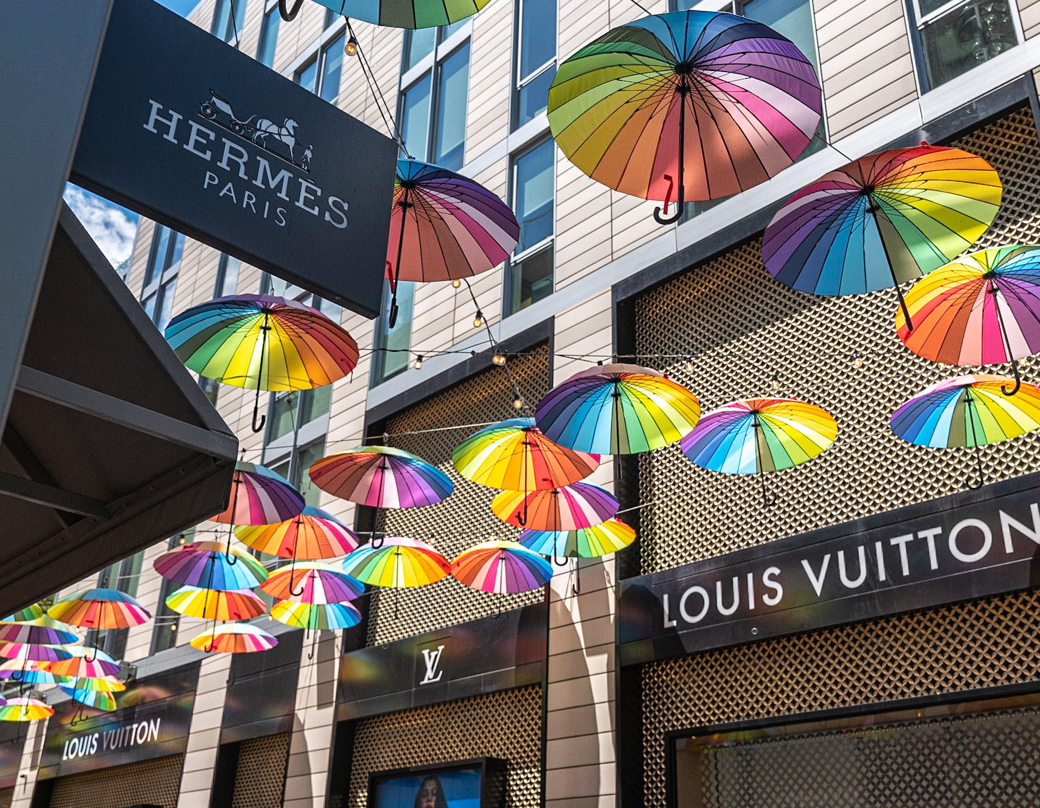 Louis Vuitton Covers Its Maisons All Around the World in Rainbow