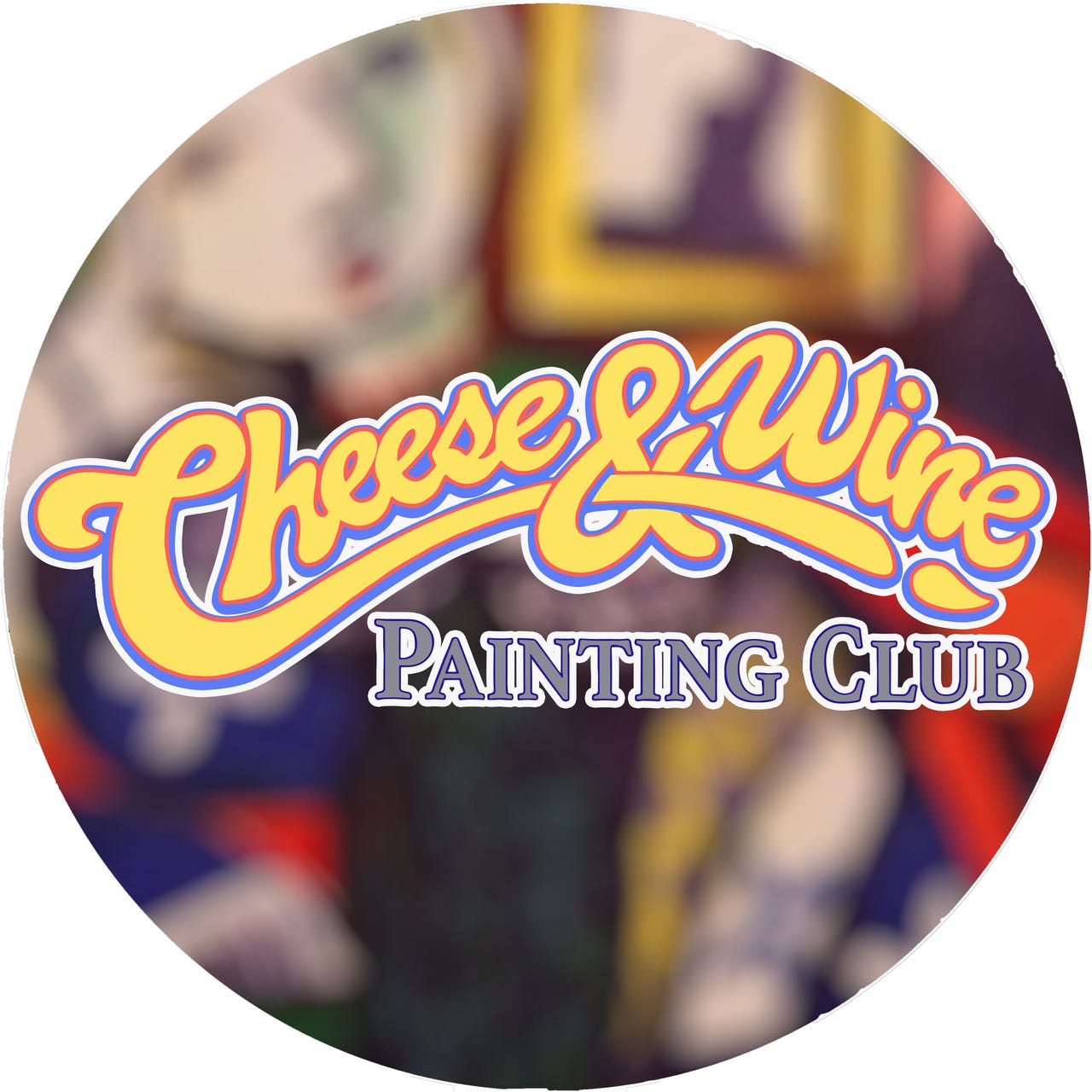 Cheese and Wine Painting Club logo