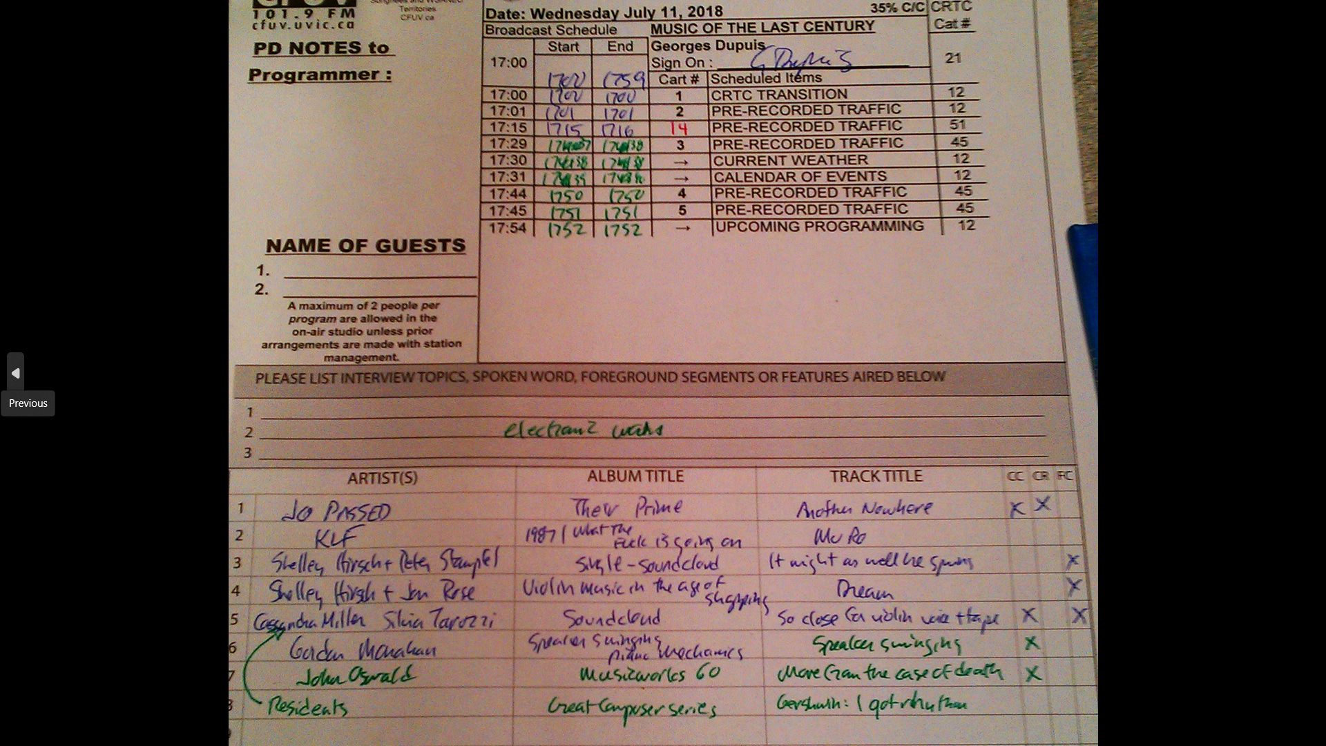 gd Music of the Last Century no. 25 "Cassandra, Gordon, Jon and