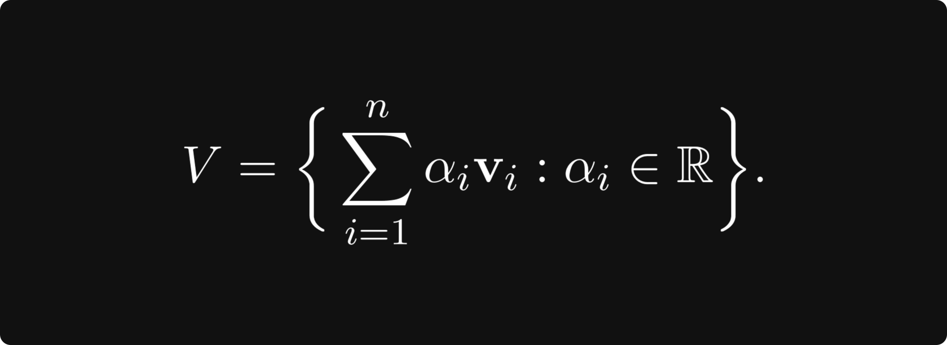 Basis Span Formula
