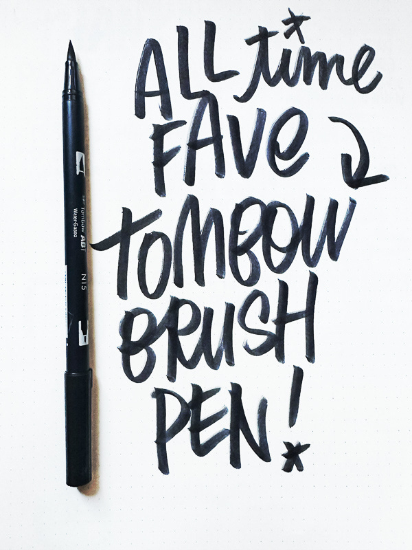 Brush Pen Review: Tombow Fudenosuke Double-Sided Gray/Black - The