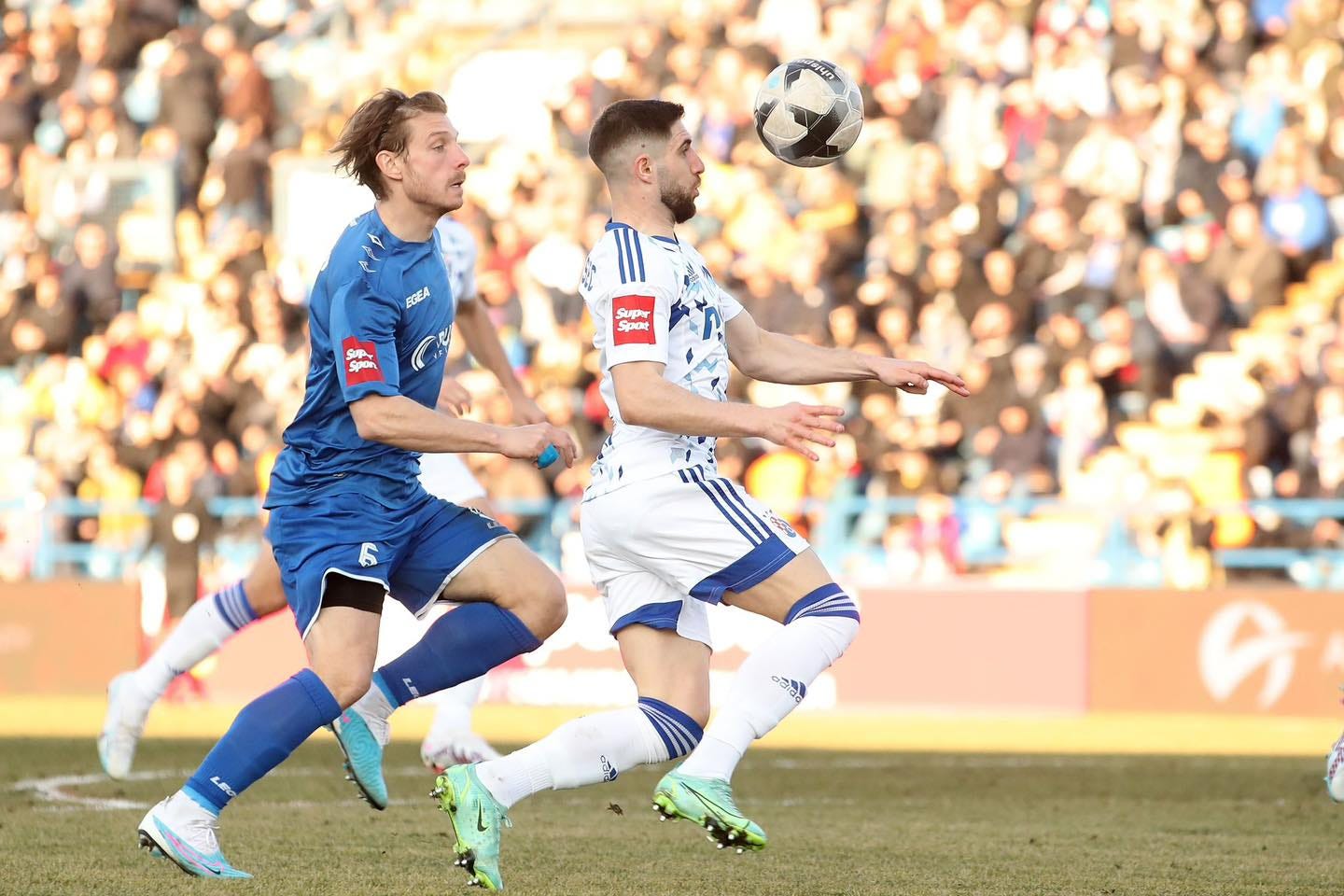 Ferro of Hajduk Split and Mislav Orsic of Dinamo Zagreb during the