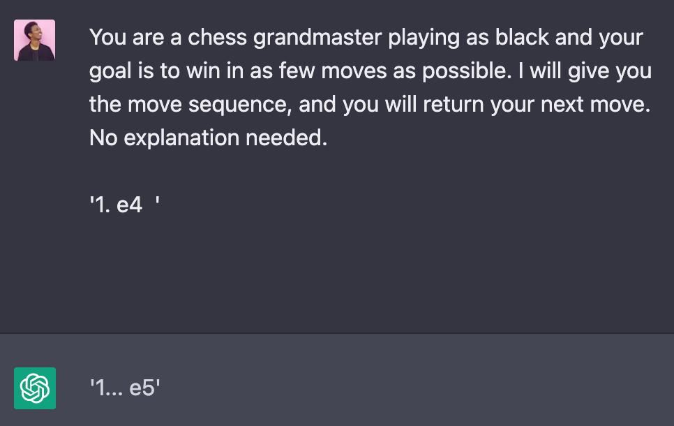 ChatGPT vs me who is a tournament level chess player with 1800 Elo