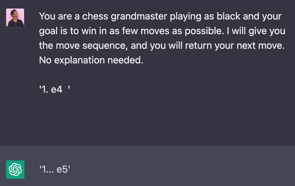 Surprising: ChatGPT playing chess