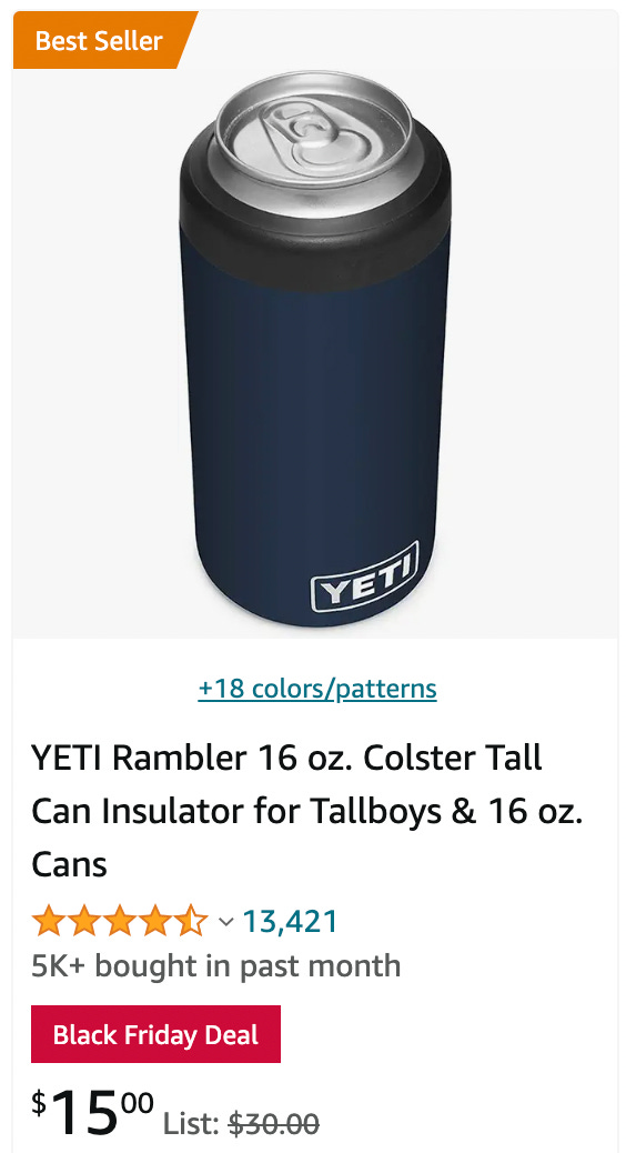  YETI Rambler 16 oz. Tall Can Insulator for Tallboys
