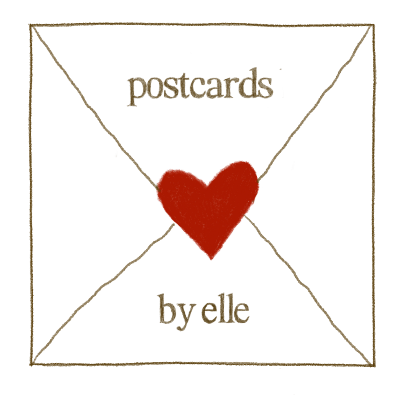 postcards by elle logo