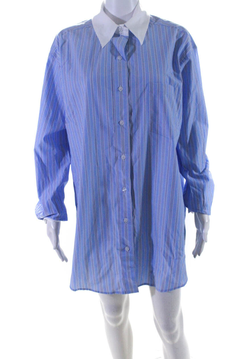 Blue Topaz & Blue Striped Large Bow Shirt Dress (Only $21!)