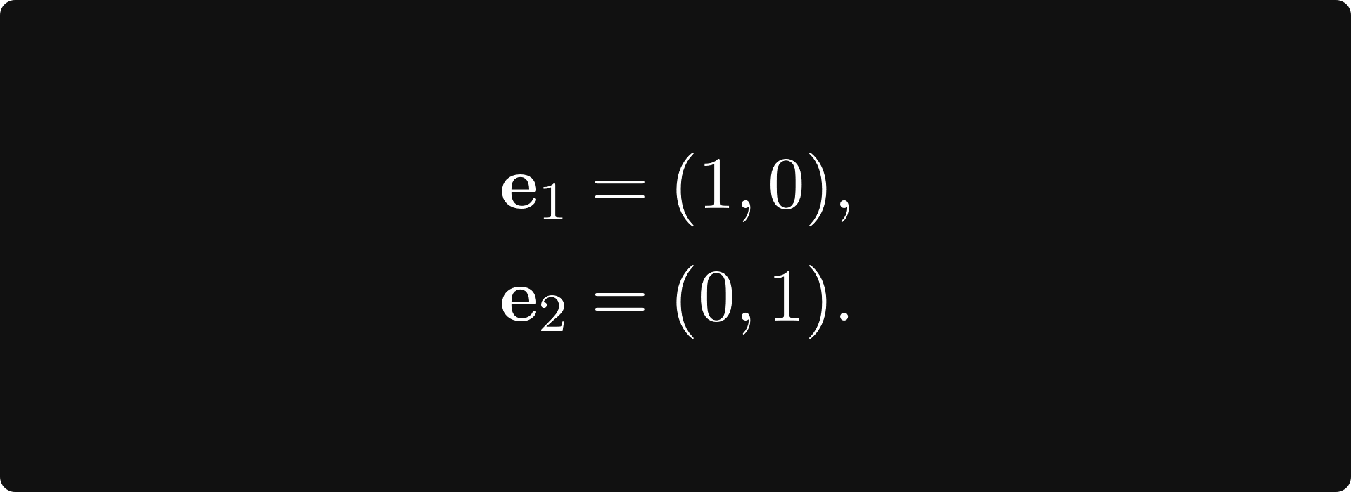 Standard Basis Vectors