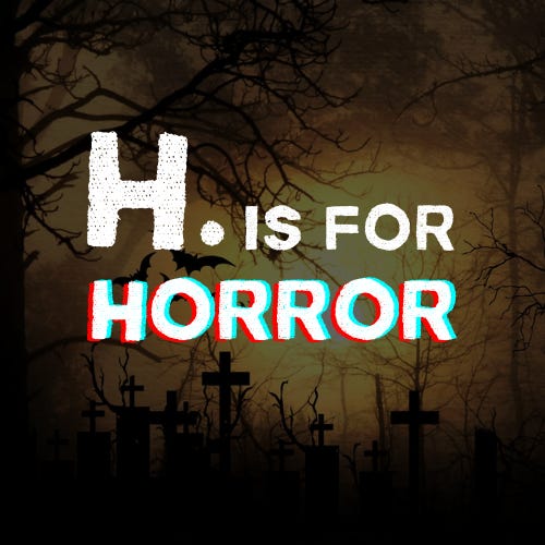 H. is for Horror  logo