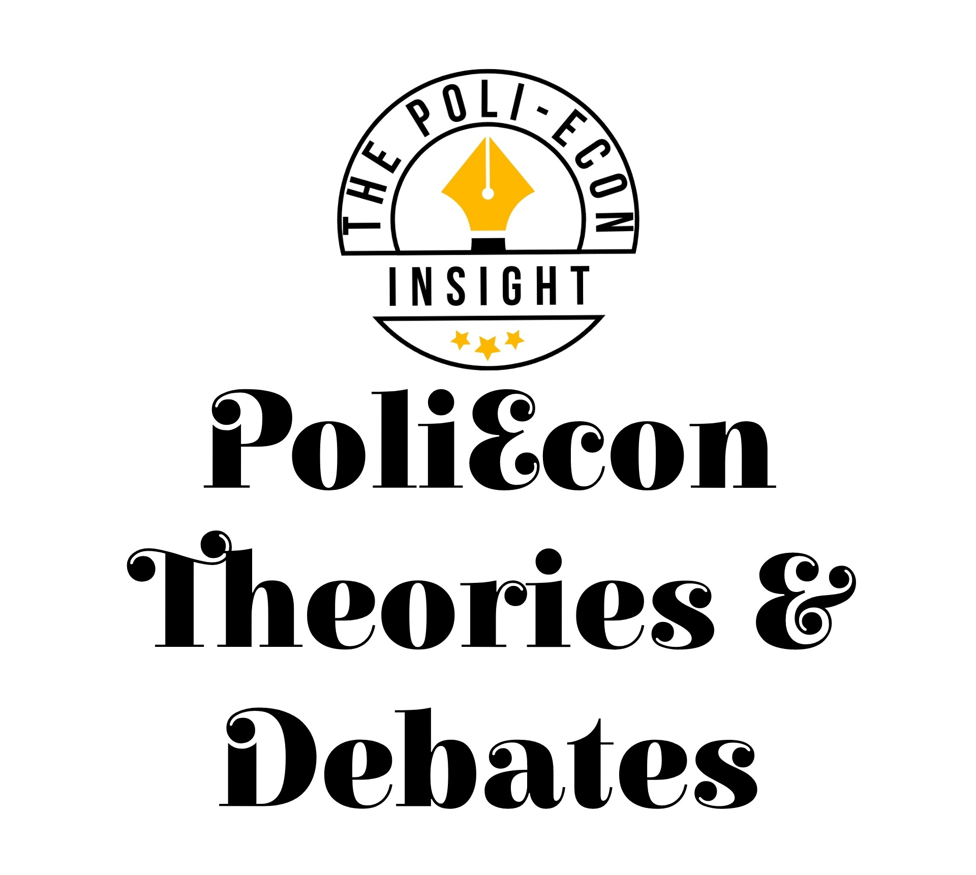 PoliEcon Theories & Debates Logo