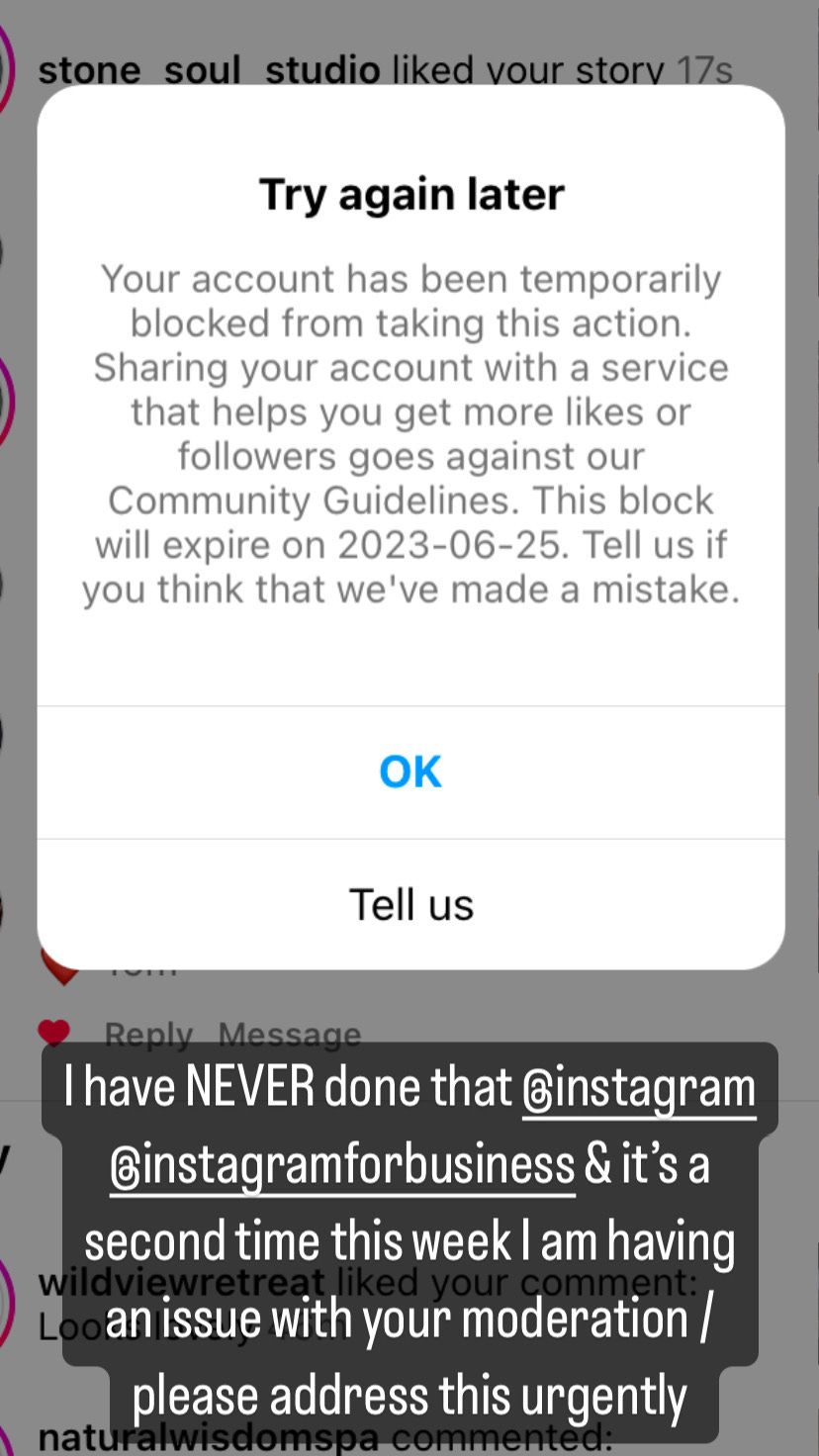 Providing friendly advice prompted a violation 😅 : r/Instagram