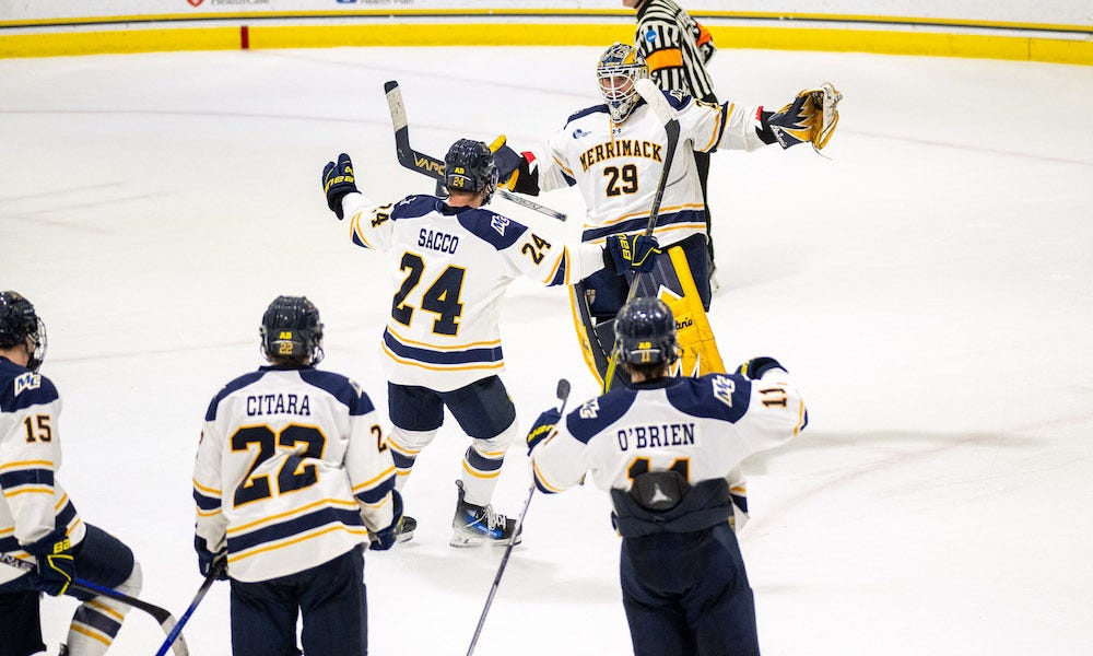 Citara's two goals lifts Merrimack past Lowell in a shootout