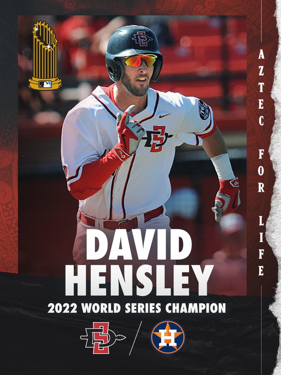 David Hensley 2022 World Series Game Used Jersey- Game 4 & 5 (Size