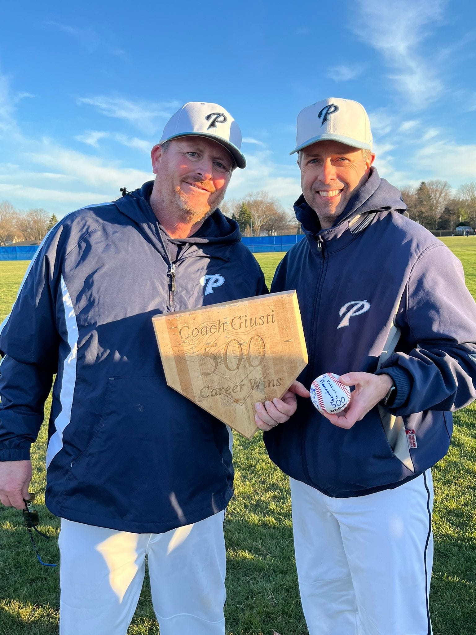 Jim Thome coaching son in baseball at Illinois high school