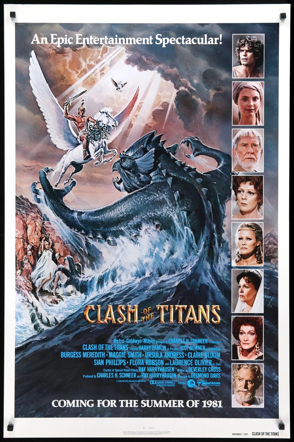  Clash of the Titans (1981) : Desmond Davis, Laurence Olivier,  Harry Hamlin, Claire Bloom, Judi Bowker, Maggie Smith, Burgess Meredith:  Movies & TV