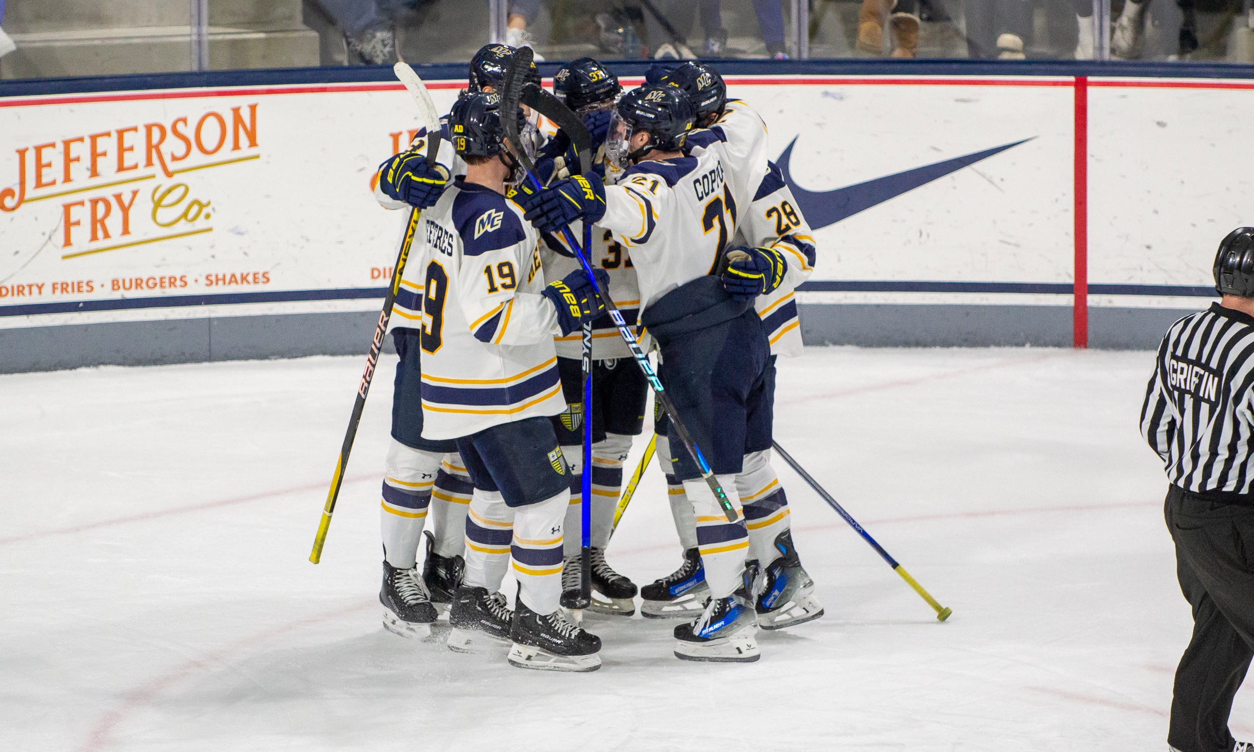 Reuniting with Copponi, Alex Jefferies scores a hat trick for Merrimack in a win over UConn