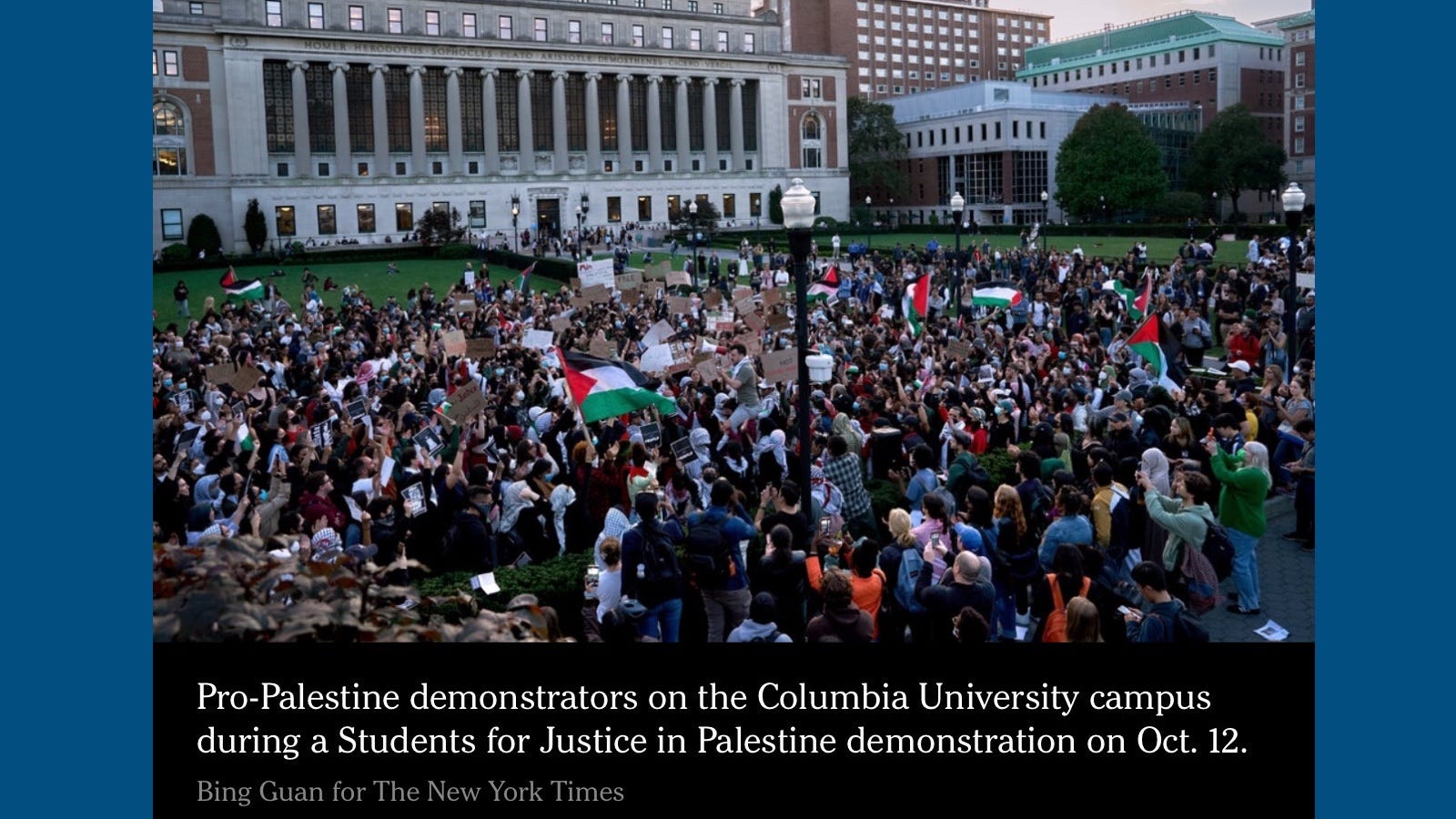 Columbia University Closes Campus Ahead of Israel-Hamas War Protests - The  New York Times