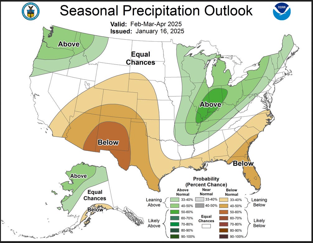 NOAA Updates its Seasonal Outlook on January 16, 2025 Weak, ShortLasting La Nina Conditions
