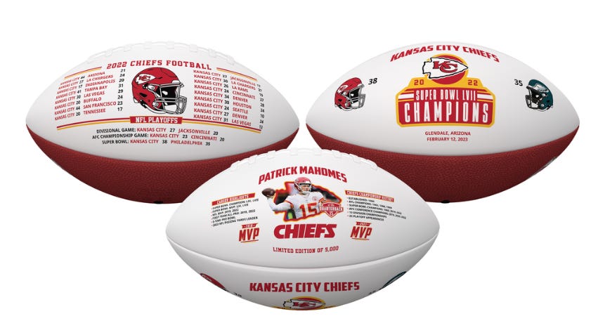 Andy Reid Kansas City Chiefs Super Bowl LVII Autographed Football Limited  Edition Exclusive