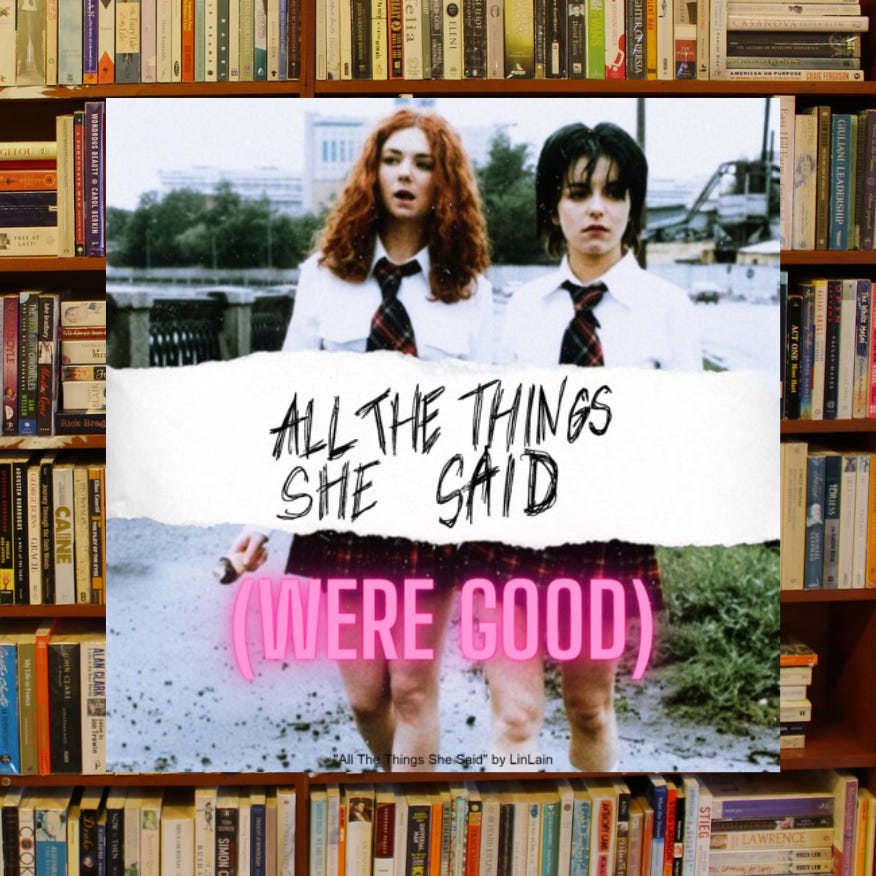 all the things she said (were good) \ud83d\udcda