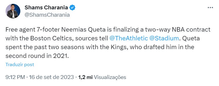 Neemias Queta é o primeiro português de sempre na NBA!