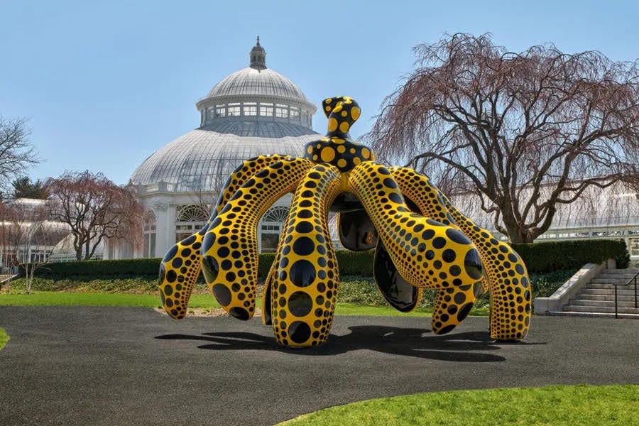 We saw the Yayoi Kusama robot at Louis Vuitton and it's terrifying