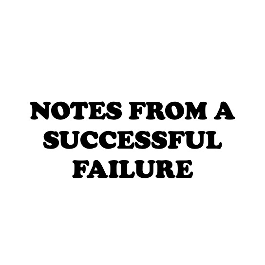 Notes from a Successful Failure
