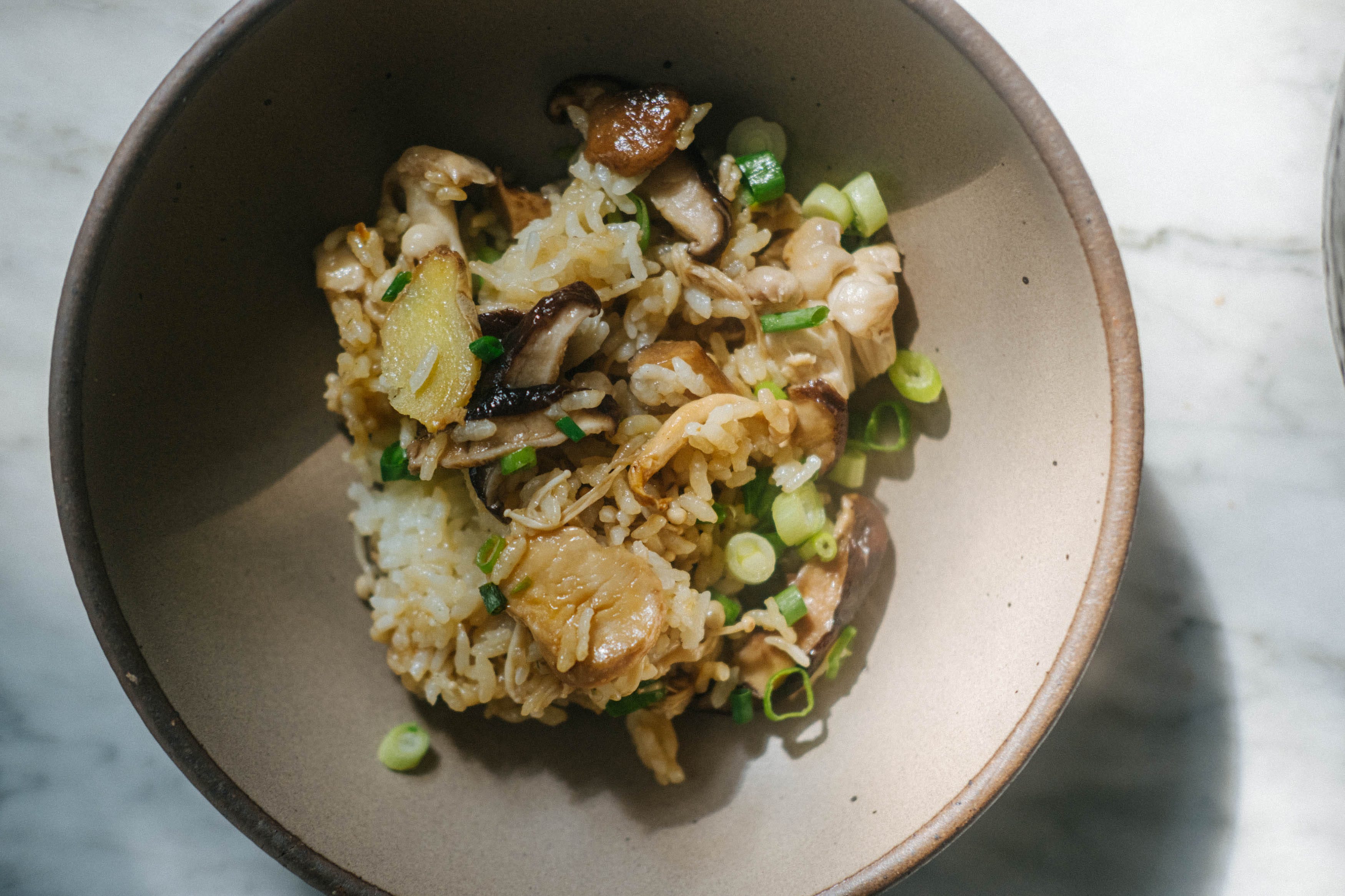 Rice-cooker chicken and shiitake mushroom sticky rice, Recipe