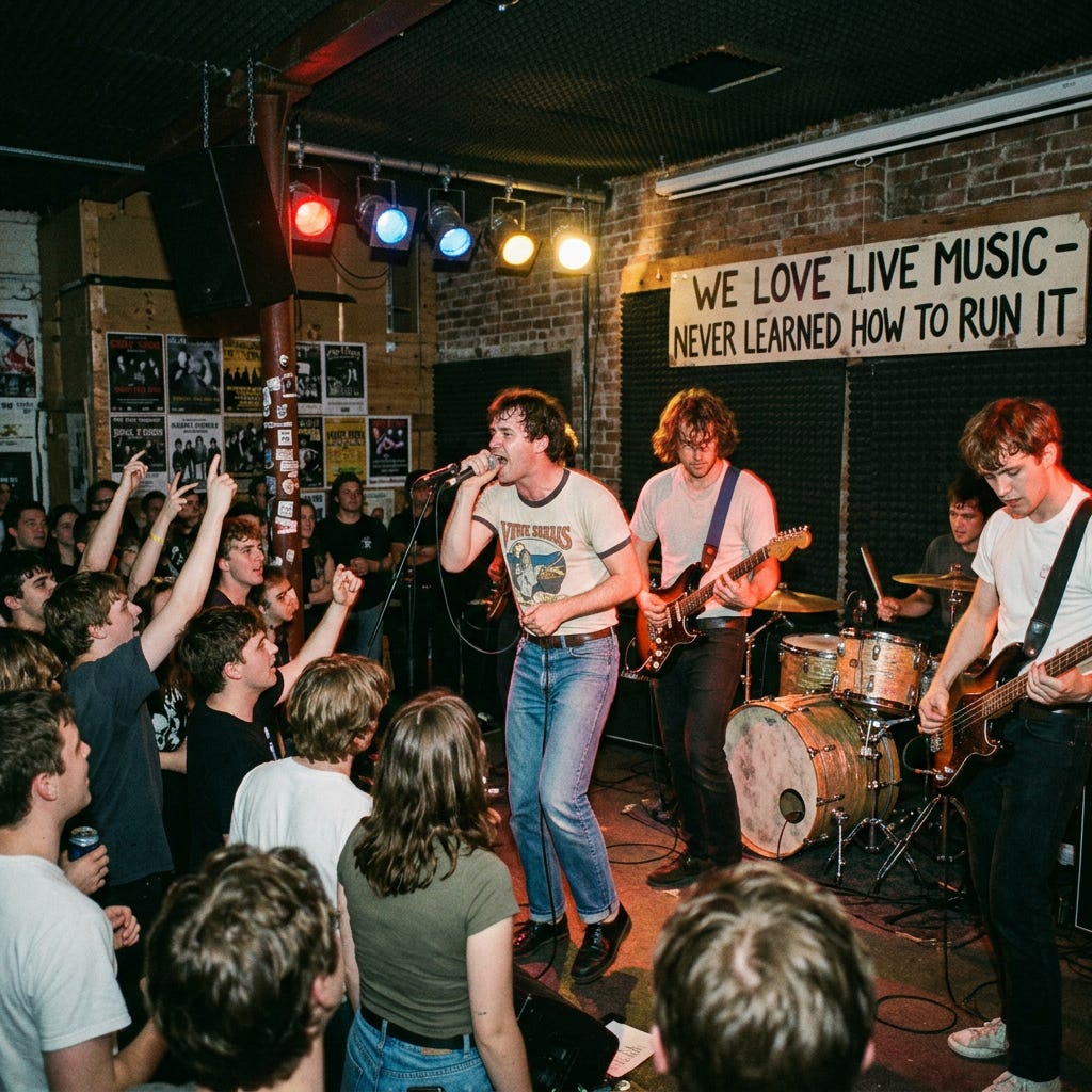 Cover image for We Love Live Music. We Just Never Learned How to Run It.