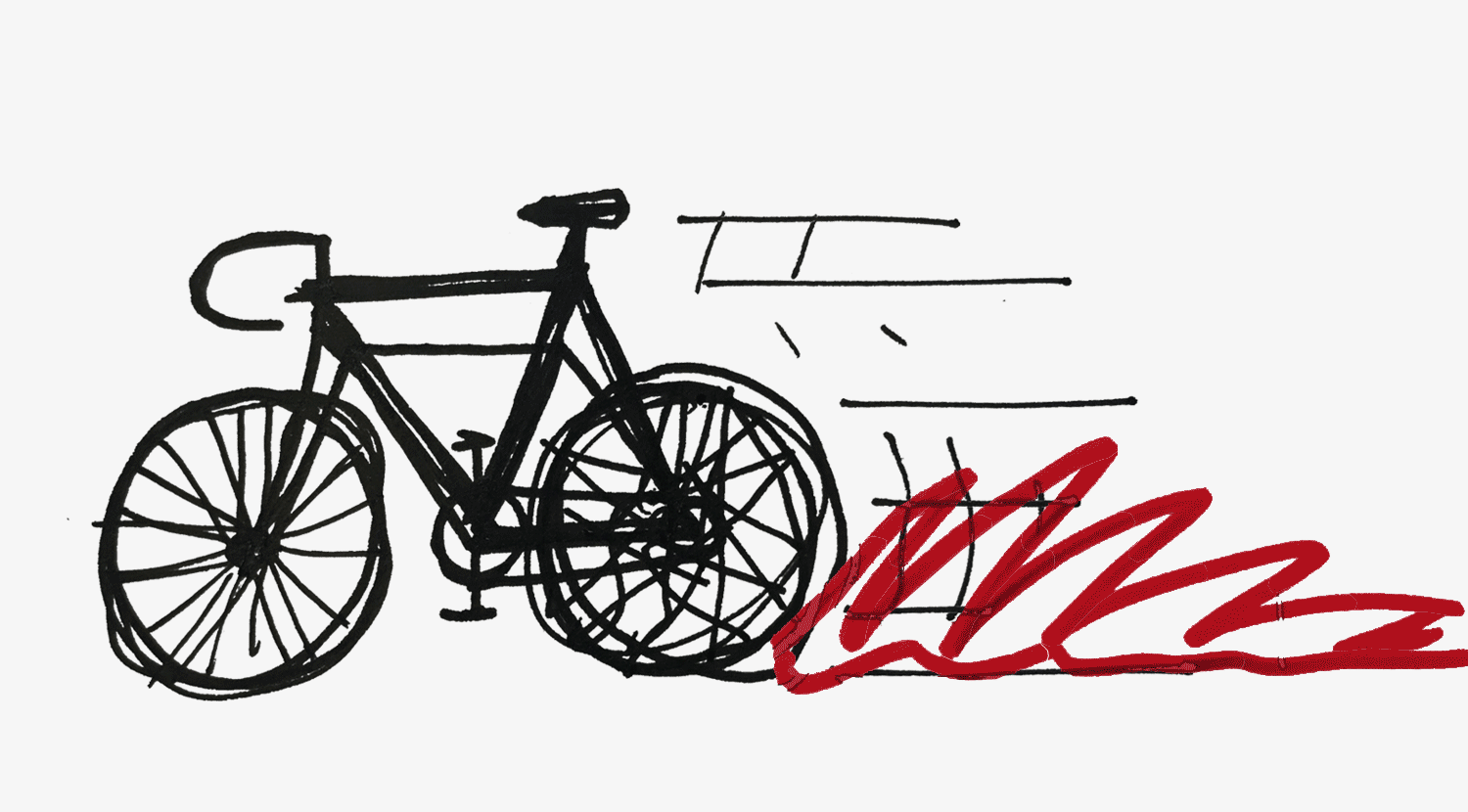 One line continuous bicycle outline vector art drawing 30909781 Vector Art  at Vecteezy