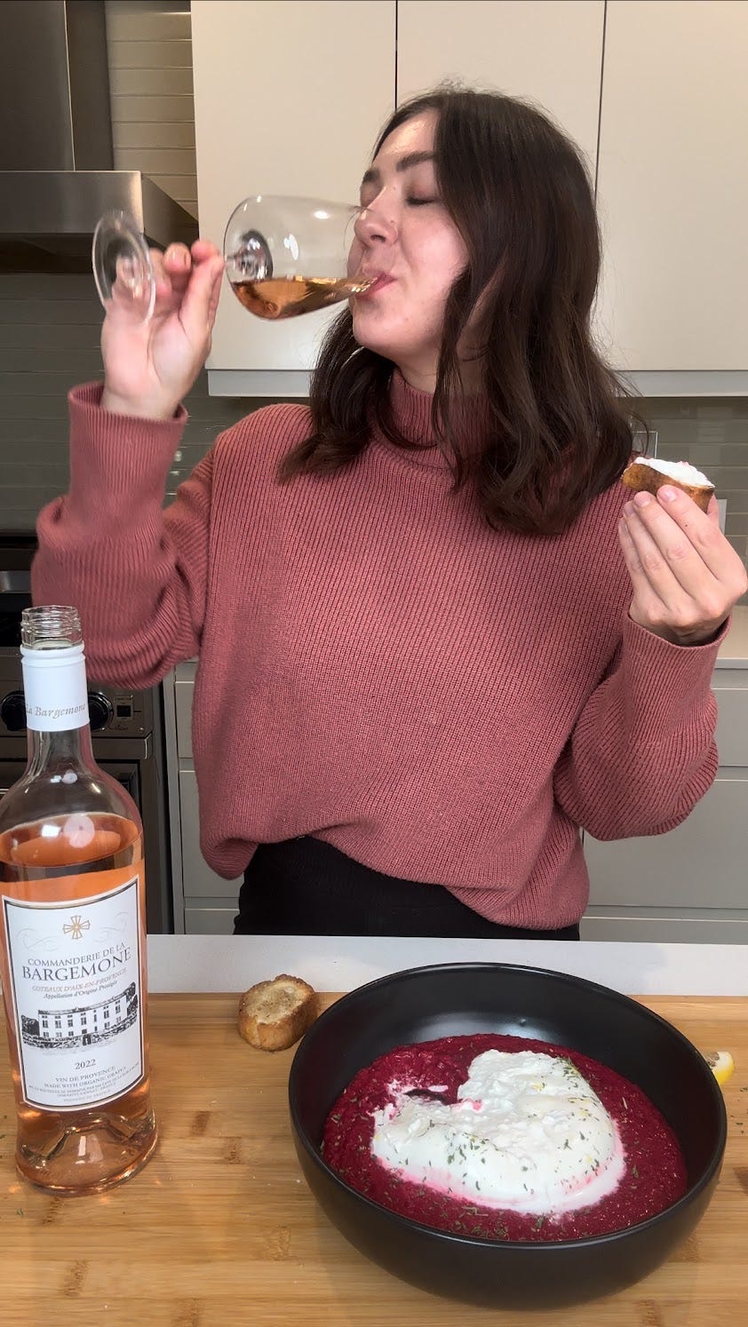 Tart Cherry Burrata Beet Dip by Steph the Sommelier