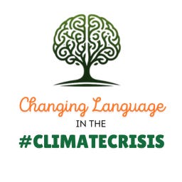 Changing language in the #climatecrisis logo