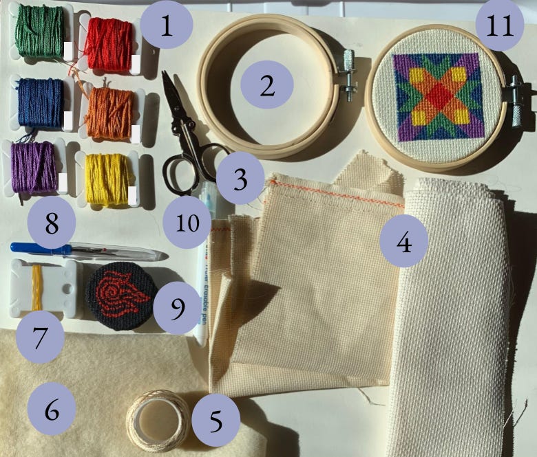 Thread Bobbins Cross Stitch  Embroidery Floss Craft Bobbins - 10